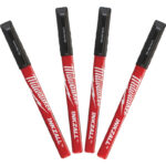 MILWAUKEE MARKER-CRNI TANKI FINE 0, 6mm 4kom